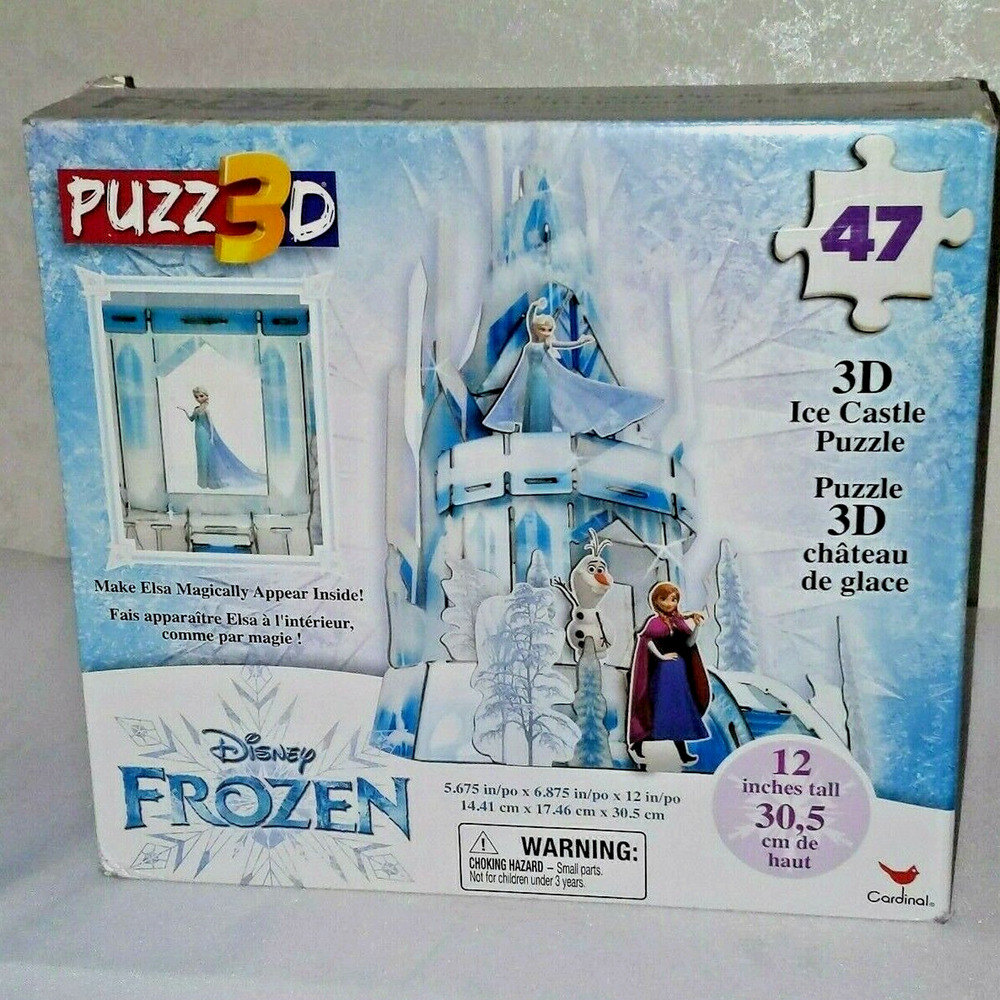Disney Frozen Ice Castle 3D Puzzle - NEW - 12" Tall 47 pcs Cardinal